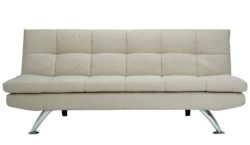 Collection Nolan 3 Seater Fabric Sofa Bed - Mink.